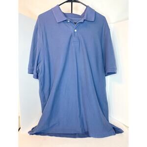 LL Bean Polo Shirt Adult Large TALL Blue Traditional Fit Walking Casual Men